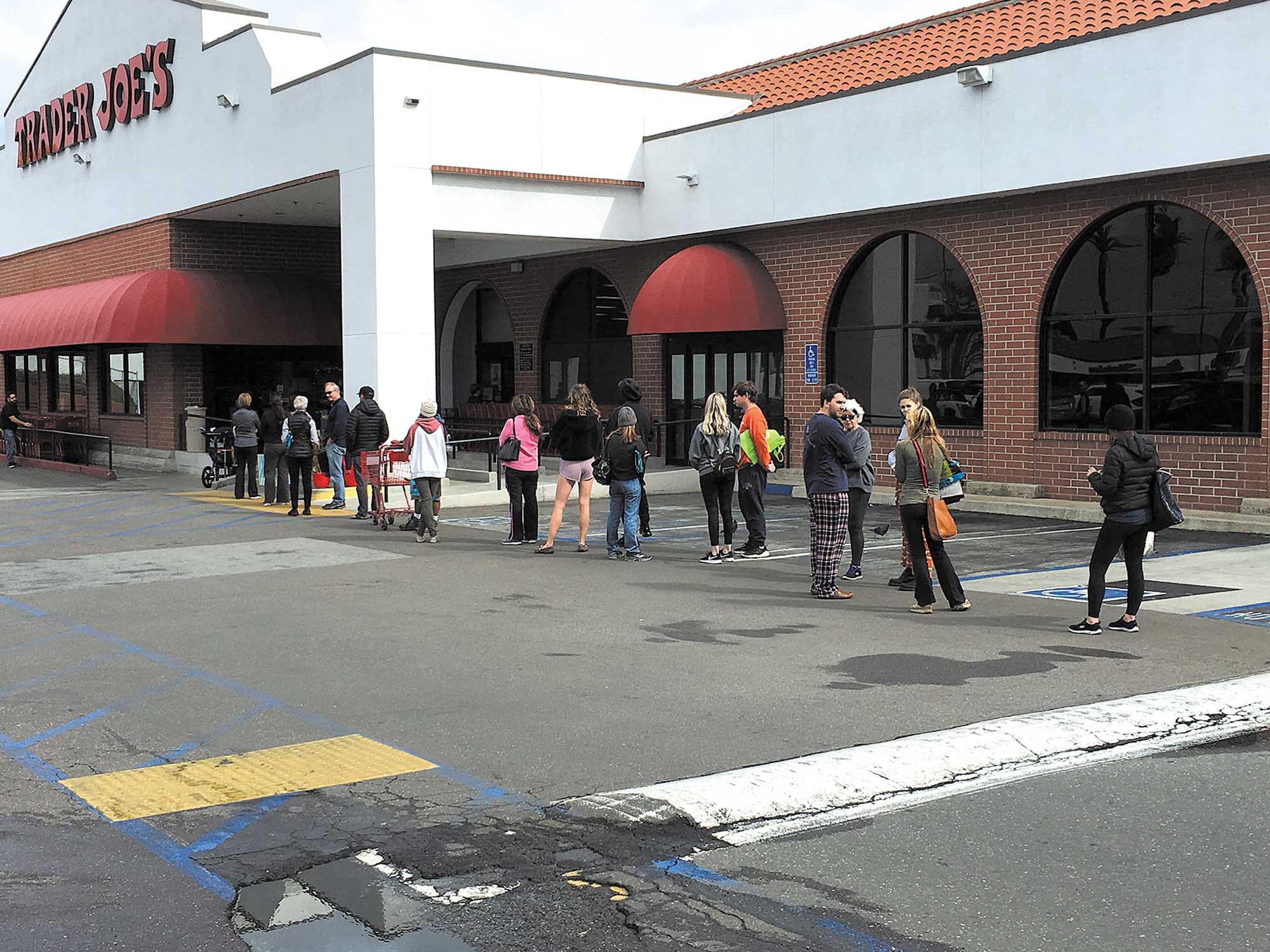 Long lines, bare shelves at South Bay grocery stores