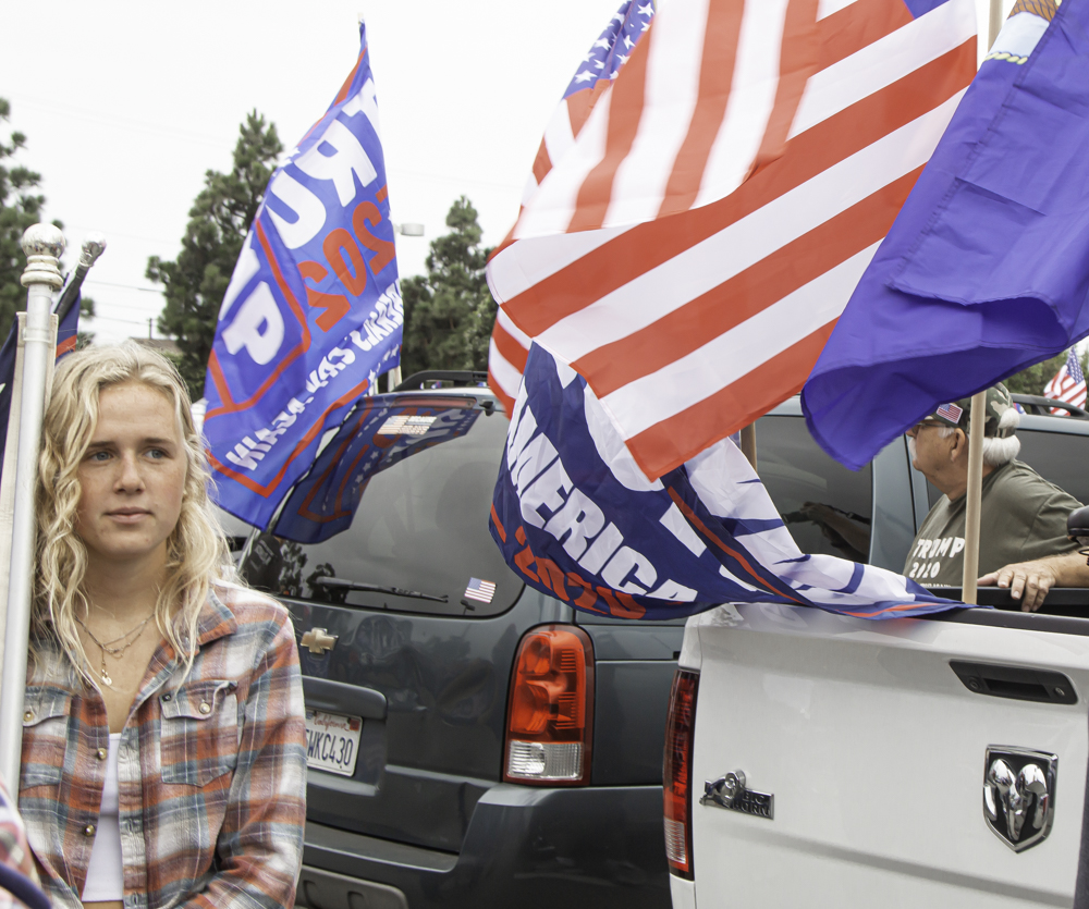 Trump supporters rally in Redondo Beach, parade through the Beach Cities