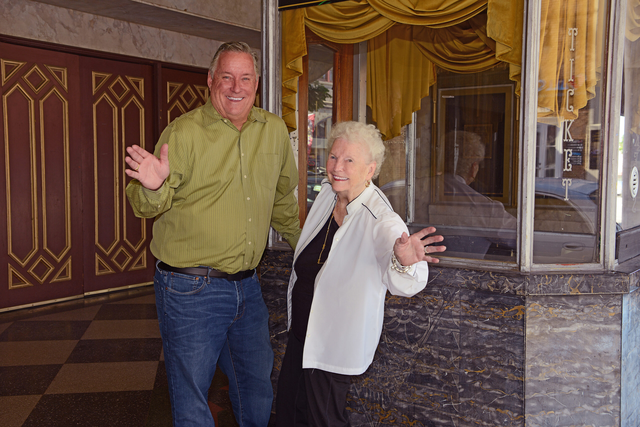 Two for the show – Pat Brown and son James honored for their early support of the Warner Grand Theater