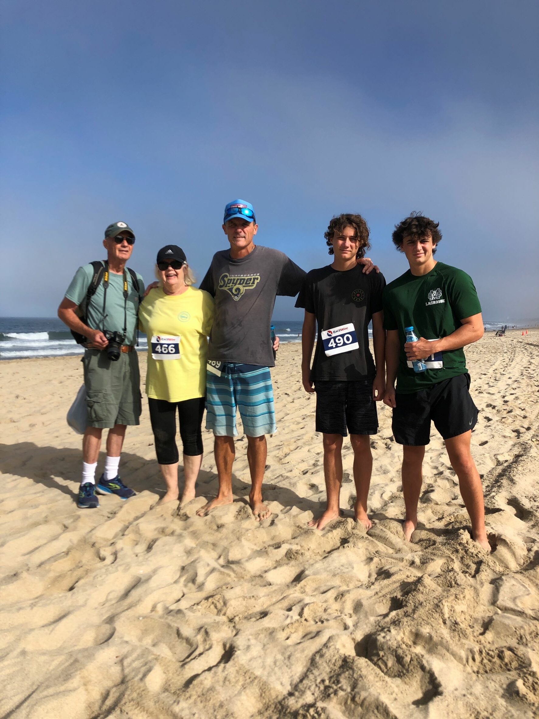 Grandma Mary Sikonia paces family in Surf Festival two-mile sand run