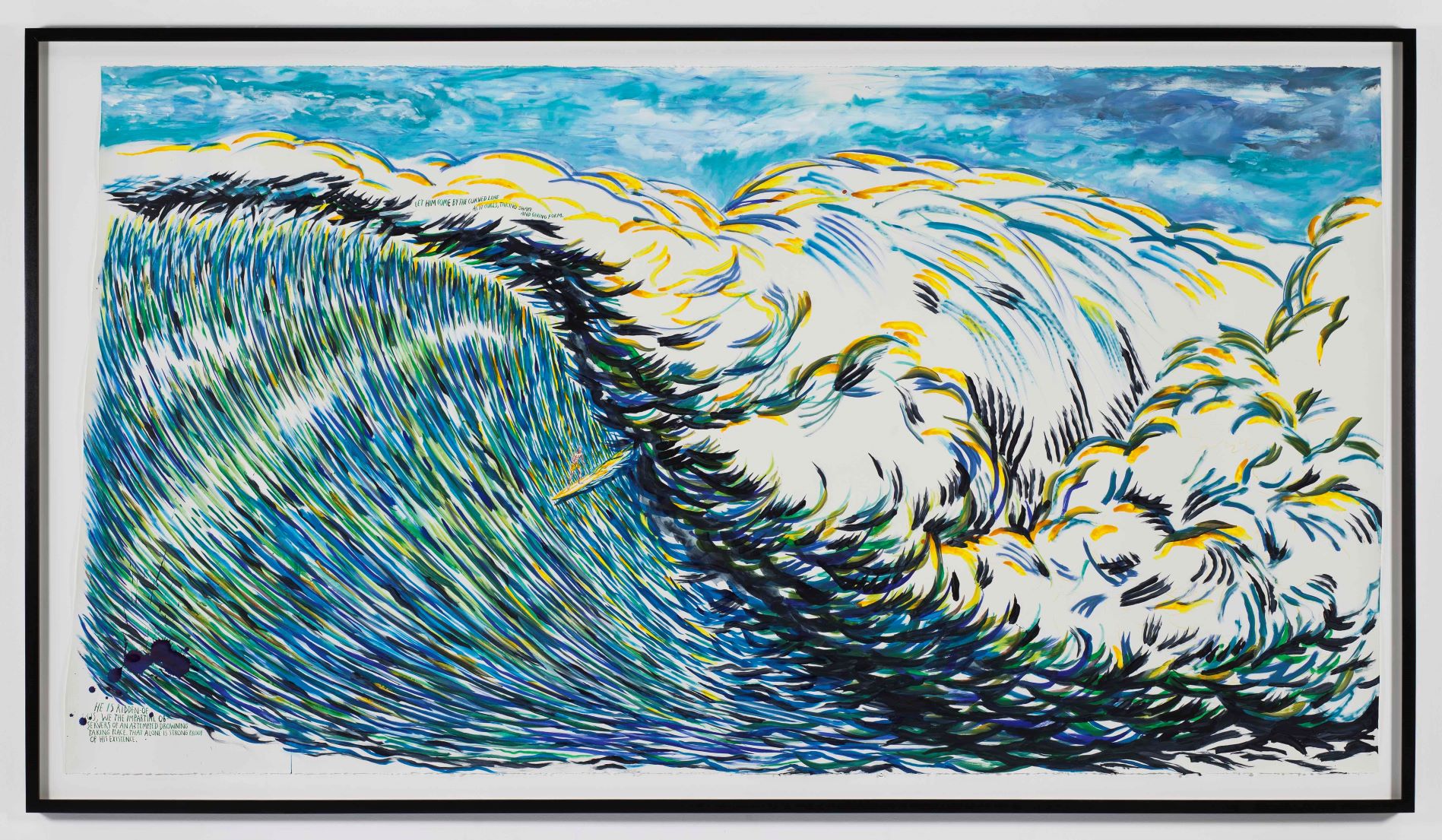 The Infinite Series of the Sea: Raymond Pettibon, punk’s most celebrated artist, creates spellbinding works of surfers and waves 