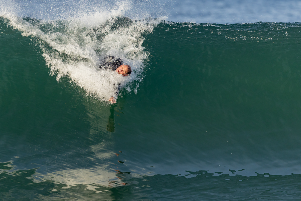El Porto surfers take on December 2023 Swell. Photos by Dave Weldon