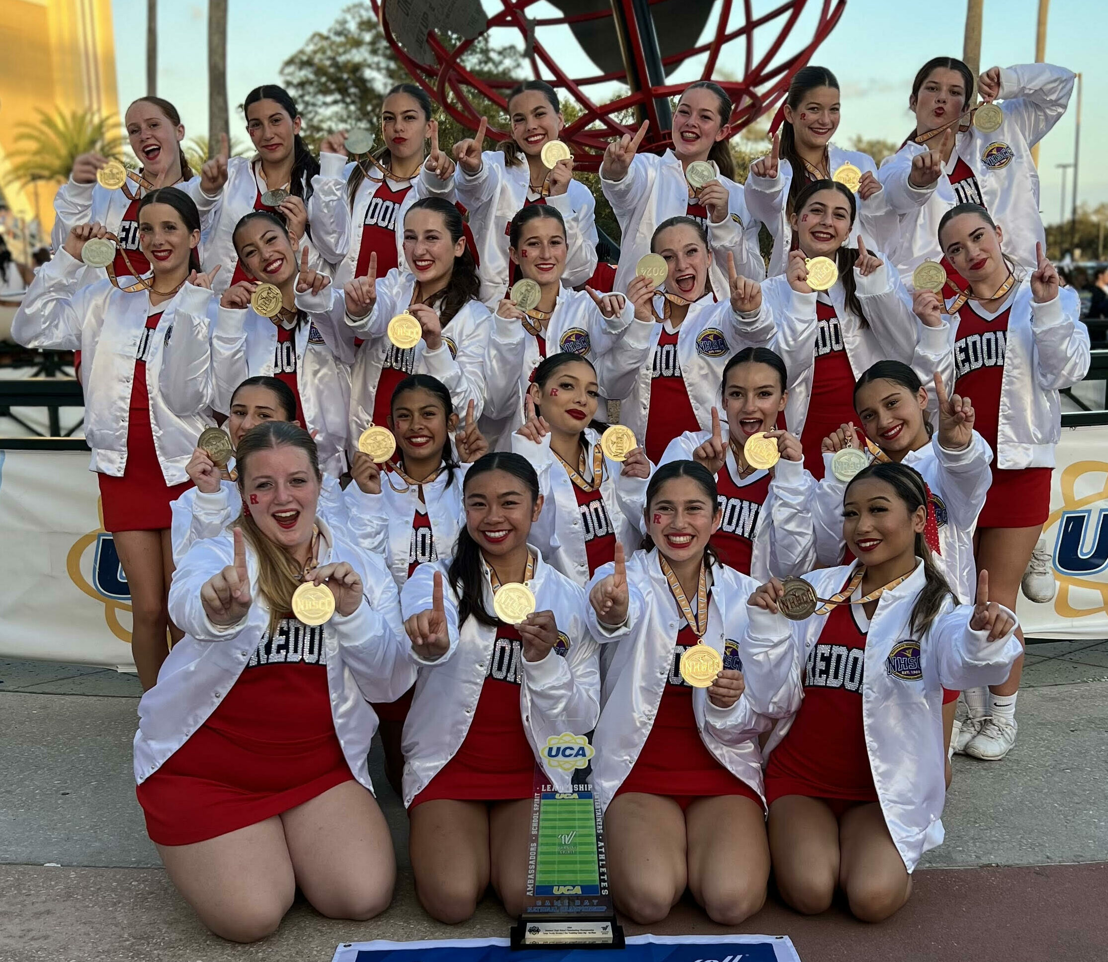 First time’s the cheer: Redondo Union High’s competition cheer team wins national championships