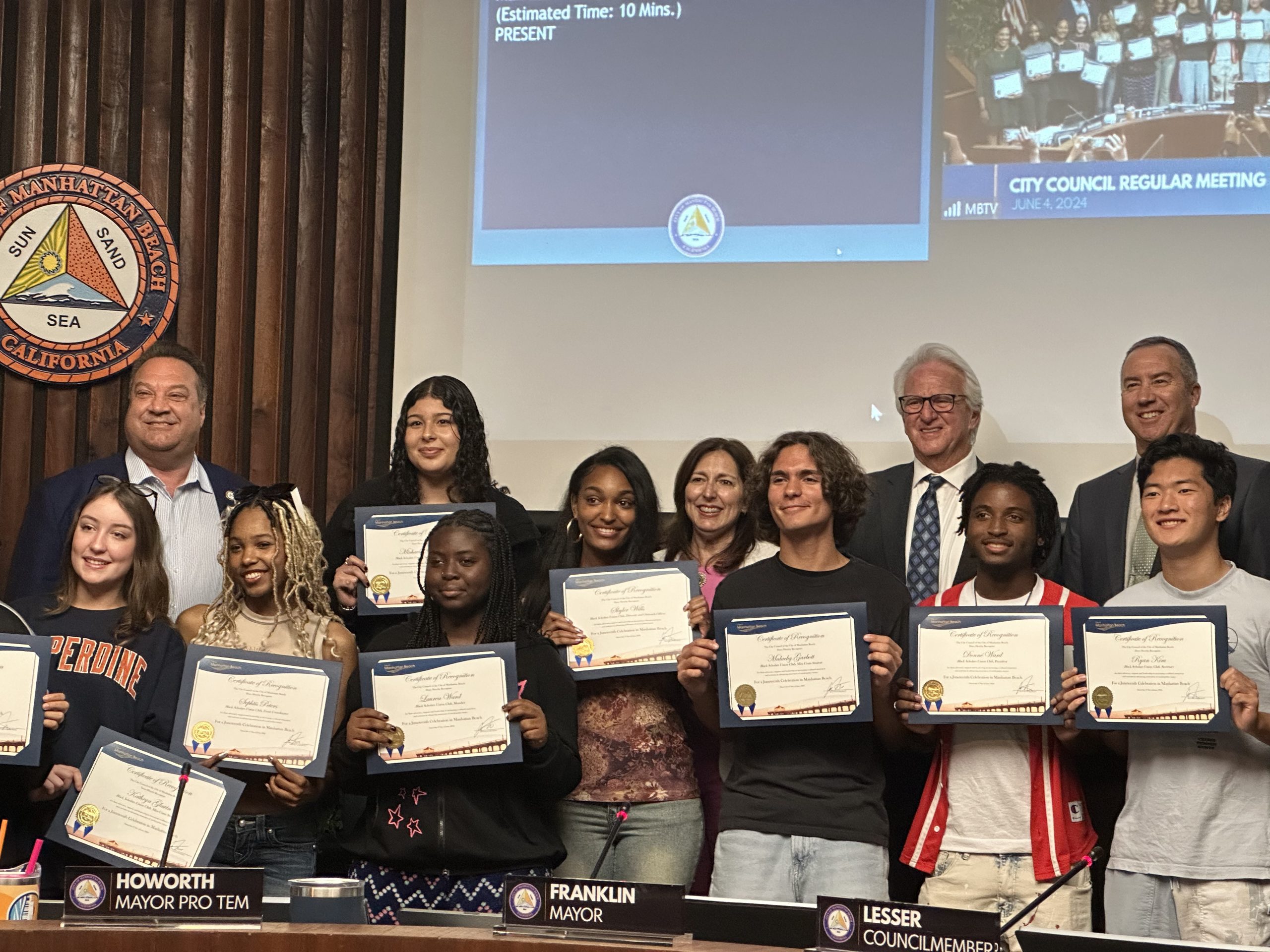 Black Scholars Union:    Mira Costa students helped Manhattan Beach embrace its first official Juneteenth celebration