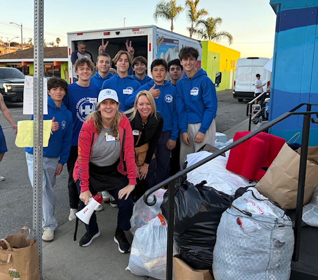 Donations trucked to fire victims Beach Cities style, in Tesla Cybertrucks