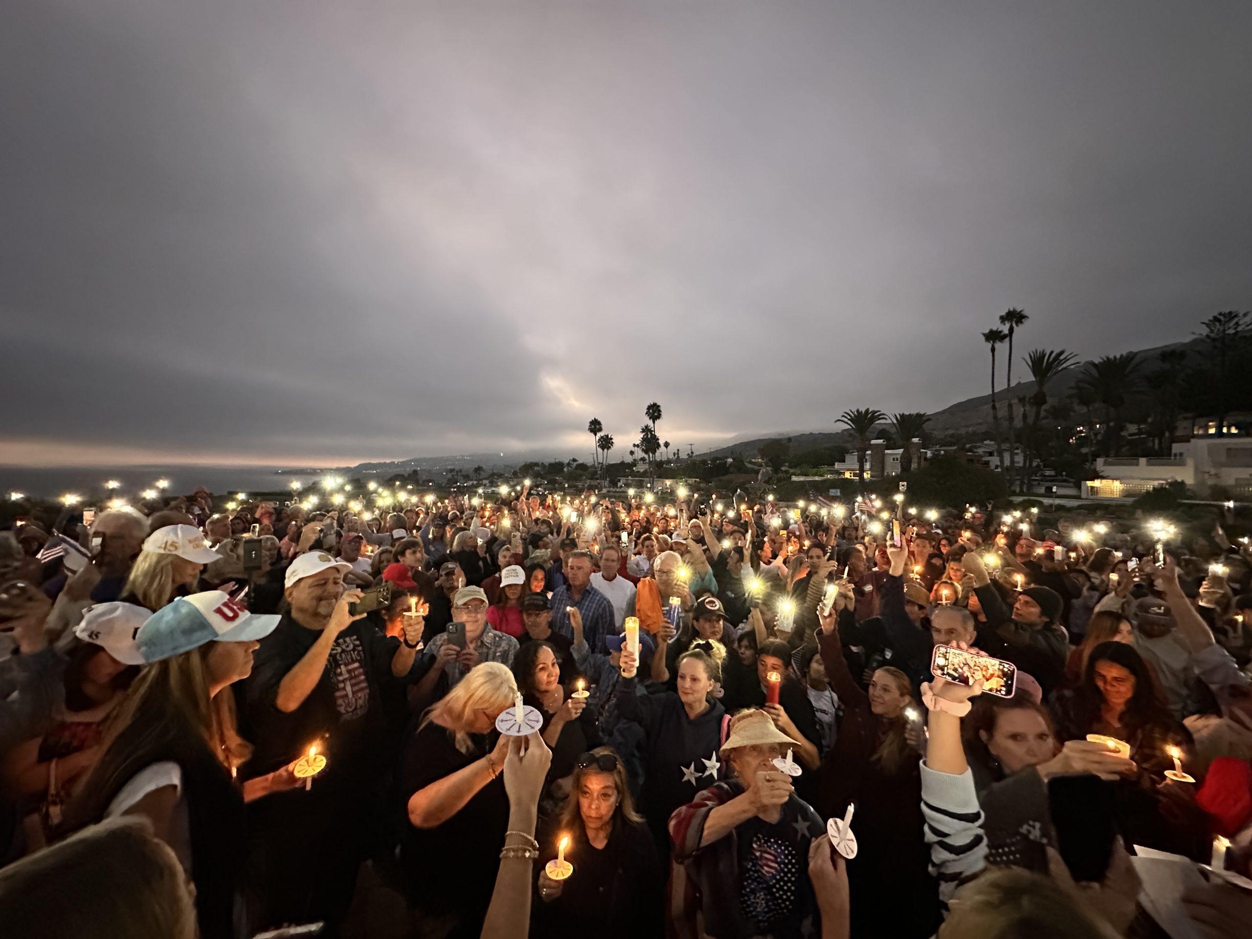 Light overcomes darkness at Charlie Kirk Prayer Vigil at Marilyn Ryan Sunset Point Park