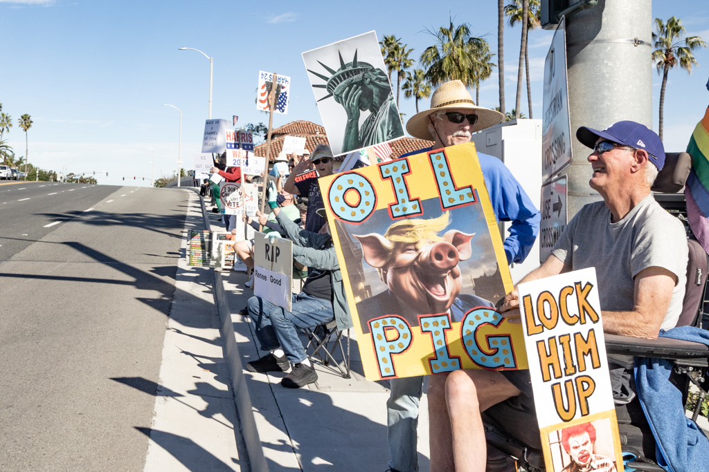Sunday Mornings Standing With Brad in Manhattan Beach to protest ICE arrests